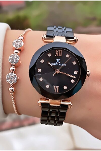 Daniel Klein Brand Original - Rose Black Color - 2 Year Warranty Women's Wris...