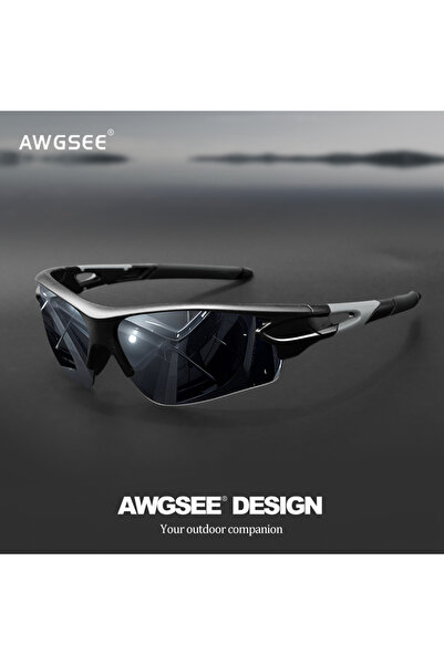 Choice C1 Black Sports Sunglasses for Men & Women – Semi-Rimless UV400 Protec...