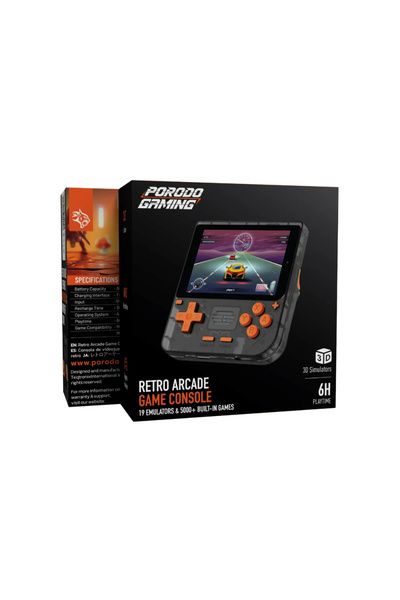 porodo جهاز ألعاب أركيد كلاسيكي – أكثر من 5000 لعبة، شاشة IPS مقاس 3.5 بوصة، ...