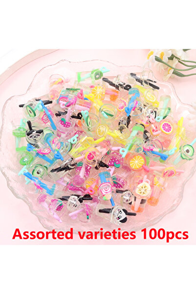 Choice MULTI 100pcs 30/50/100pcs multi-color resin beverage cup shaped pendan...