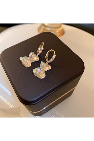 Choice bear Cute Bear Earrings For Women Shiny Zircon Earrings 2023 New Trend...