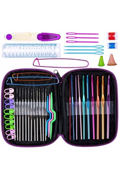 zola ® комплект за плетене на една кука, 50 части, кутия за съхранение