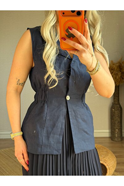 Butik Ezgi Atelier lacivert elbise