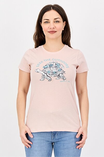 Mountain And Isles Women Crew Neck Short Sleeve Graphic Print T-Shirts, Light...