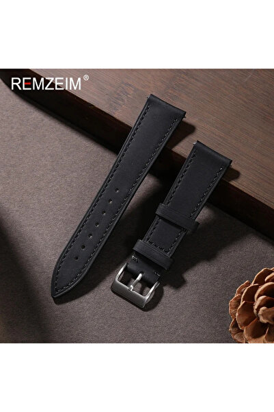 Choice12 19mm Black Crazy Horse Quick Release Leather Watch Strap18mm 19mm 20...