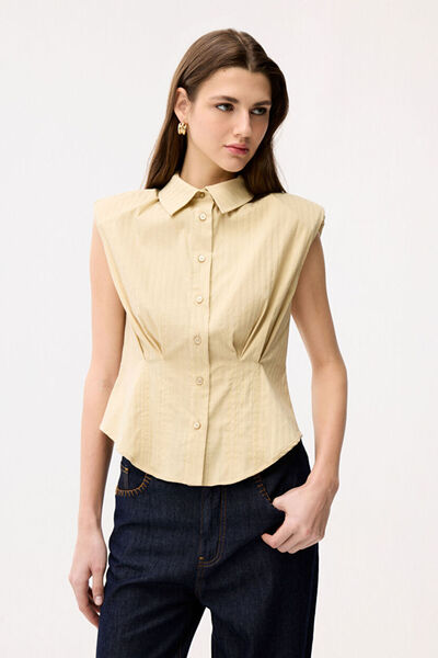 adL Pile Detaylı Kolsuz Gömlek