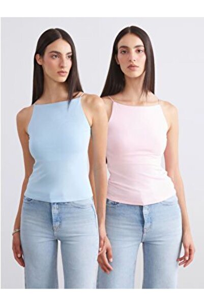 LC Waikiki Halter Neck Strap Women's Tank Top 2-Piece Set