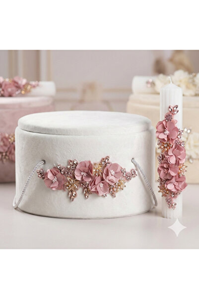 MASSIBEBE Premium Baptism Kit: Velvet Box, Candle and Complete 7-Piece Set