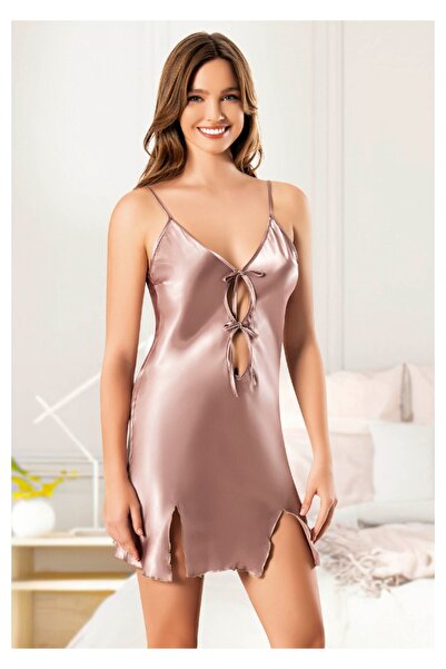 MYS GRUP TEKSTİL Miss Laris Women's Nightgown 2118 Mink