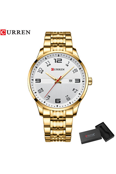 Choice3 Curren 8411 Gold-BOX Men Fashion Casual Business Watches Men's Quartz...