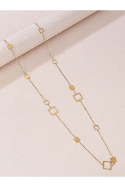 Choice مربعات أخرى 1 سيدات مطلية بالذهب عيار 18 قيراط من الفولاذ المقاوم للصد...