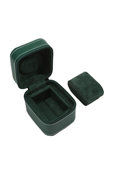 Choice Green Single Watch Case Leather Watch Travel Case with Removable Cushi...