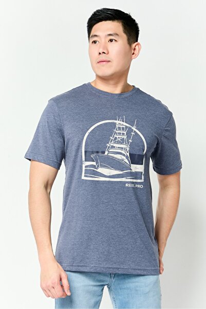 Mountain And Isles Men Crew Neck Short Sleeve Graphic Print T-Shirt, Heather ...