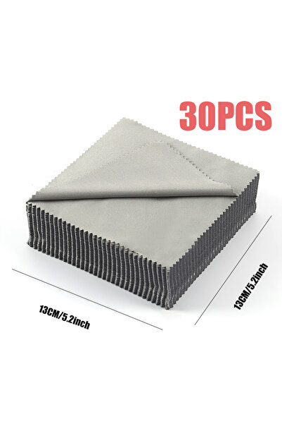 Choice4 30PCS grey 10/20/30PCS 5.12*5.12inch Eyeglasses Cleaning Cloth Needle...