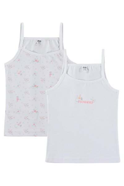 Civil Girls Flowers 2-10 Years Old Girls' 2-Piece Undershirt - Standard 8-9 Y...