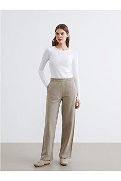 LC Waikiki Women's Wide Leg Sweatpants with Elastic Waist