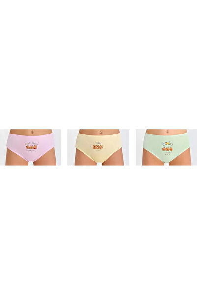 Berrak Girl's 3-Pack Panties (Assorted) Premium Quality Slip Cut