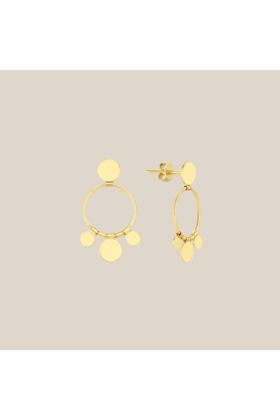 ALTINTAŞ KUYUMCULUK Pullu Halka Altın Küpe