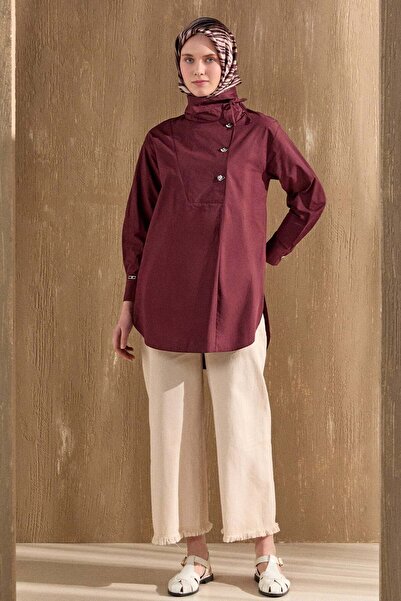 Setrms Yüksek Yakalı Pamuk Tunik