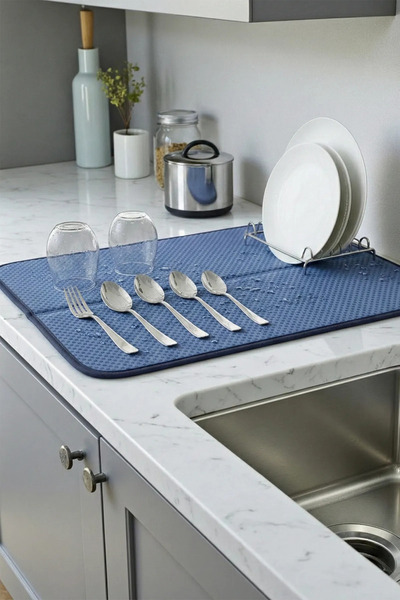 Chandler Home AQUAİR Bulaşık Kurutma Matı 35x45 cm | Tezgah Üstü Su Emici - A...