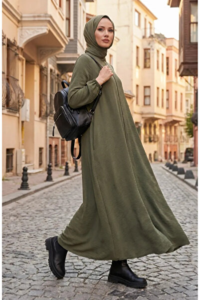 sefamerve Aerobin Fabric Sleeve Elastic Zippered Mevlana Ferace 4140-06 Khaki...