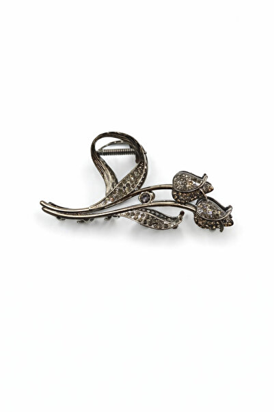 MD Moda Accessories Stylish Bun Hair Clip with Stone Detail and Flower Figure