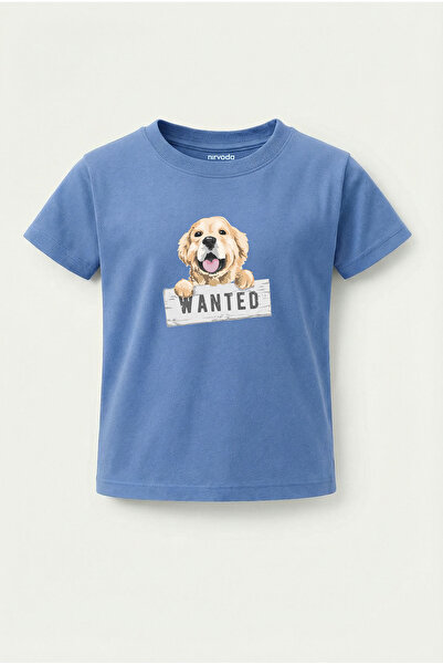 nirvoda Children's T-Shirt Wanted Golden Dog Printed Kids Tshirt