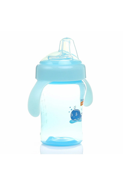 Baby Plus Antikolik Kulplu PP Alıştırma Bardağı 6+ Ay 240 ml Mavi