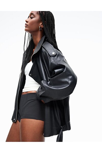 Buti Allbucks Bersh Ka Belted Faux Leather Jacket Abbrs3773