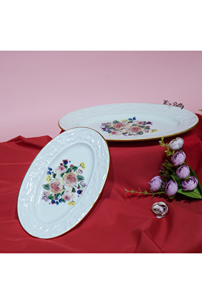 Miss Betty Rose Deluxe Porcelain 2-Piece Kayak Plate