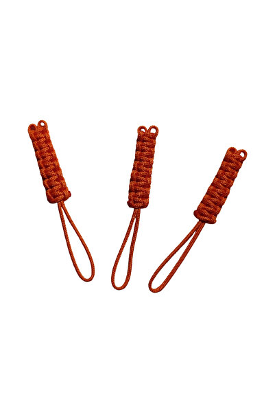 Paracord Mağazası Paracord Fermuar Çekme Aparatı Turuncu 10 Adet