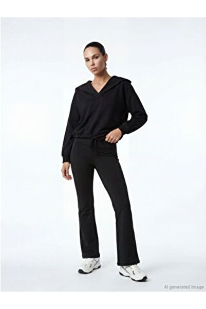 LC Waikiki Women's Elastic Waist Flared Leggings Sports Leggings