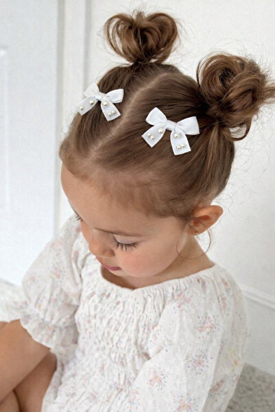 Katia&Bony Двохкомпонентна шпилька з перловими аксесуарами, біла