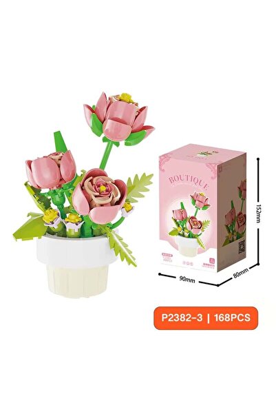 Toyska Yapım Çiçek Saksısı Seti - Dekoratif Yap-Boz Çiçek --(168 Parça)