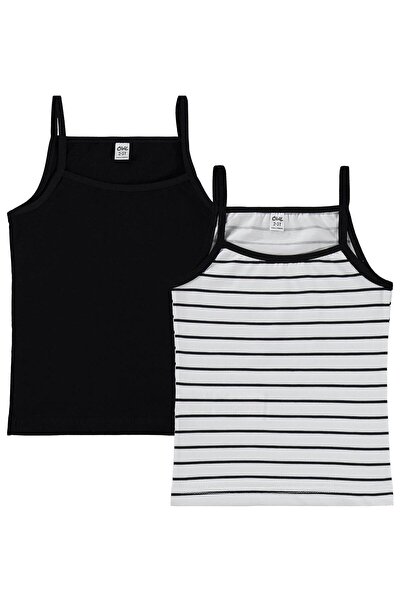 Civil Girls Striped 2-Piece Undershirt for Girls 2-10 Years Old - Standard 2-...