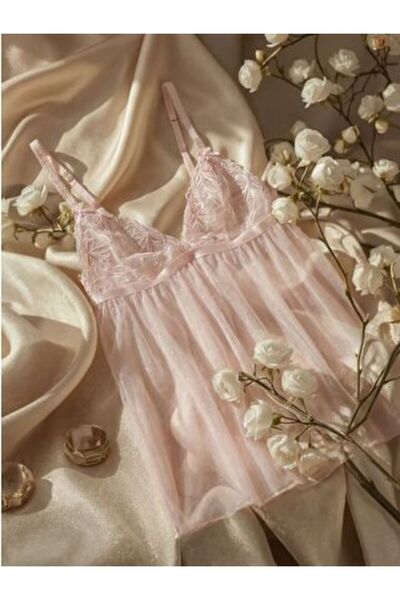 LC Waikiki V Yaka Puantiyeli Askılı Kadın Fantezi Gecelik