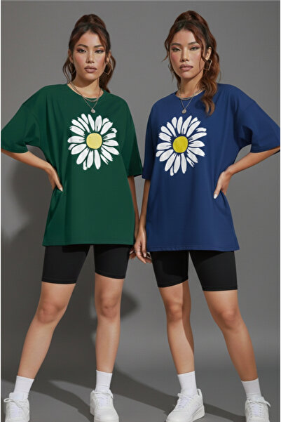 Gollinger Σετ 2 γυναικείων μπλουζών PAPATYA με στάμπα και λαιμόκοψη ποδηλάτου