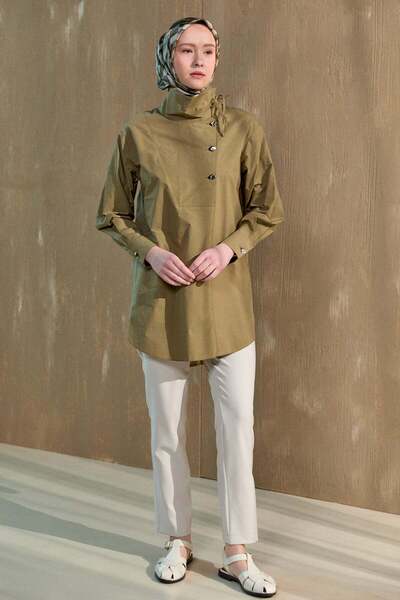 Setrms Yüksek Yakalı Pamuk Tunik