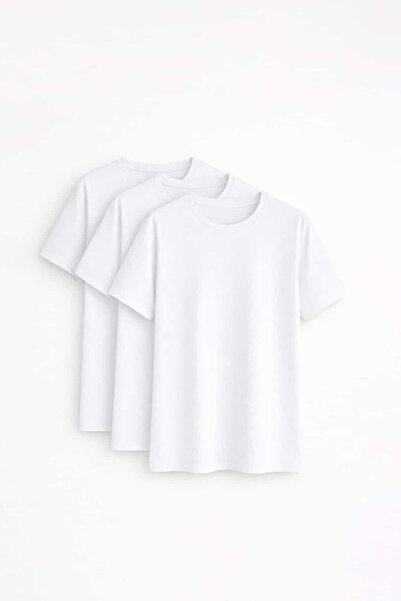 Coredra Crew Neck Regular Fit 100% Cotton 3-Pack T-Shirt