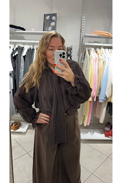 JANNA BUDAK BOUTİQUE Fiyonklu Şifon Bluz