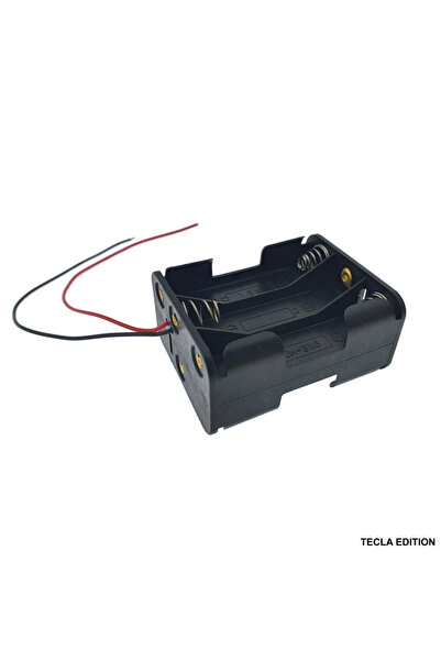 TECLA EDITION Suport pentru 6 baterii AA R6 cu 2 fire - Alimentator 9V pentru...
