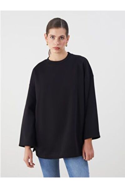 LC Waikiki Crew Neck Oversize Women's Thick Sweatshirt Tunic