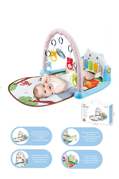 KidLe سجادات لعب للأطفال، سجادات لعب داخلية غير سامة على شكل بيانو موسيقي مع ...