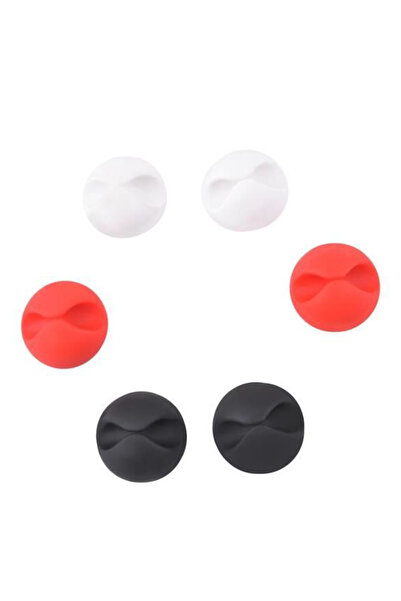 zola ® cable holder set, 6 pieces, 3 colours, self-adhesive