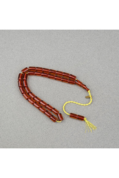 LapisDo سبحة أوماري من العنبر الناري بقطع ناعم ونظام إيماميلي مقاس 7.5×11 ملم