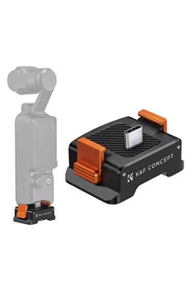 K&F CONCEPT DJI Osmo Pocket 3 için Masaüstü Tip-C Şarj Yuvası, - 1/4 Vida Del...