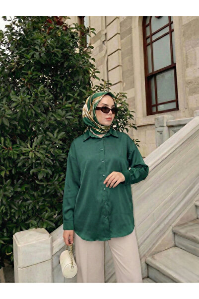 Lunsera Store تونيك ساتان-أخضر زمردي