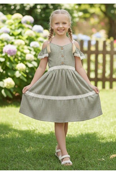 DAFİTO KİDS kız cocuk elbisesi kolsuz yazlık elbisesi