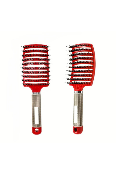 zola Hair brush for combing and grooming, 10-strand, plastic, with nylon bris...