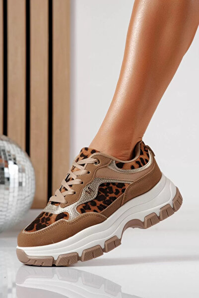 Zaira Women's leopard sneakers made of eco- Leather Savina #24494 - 39